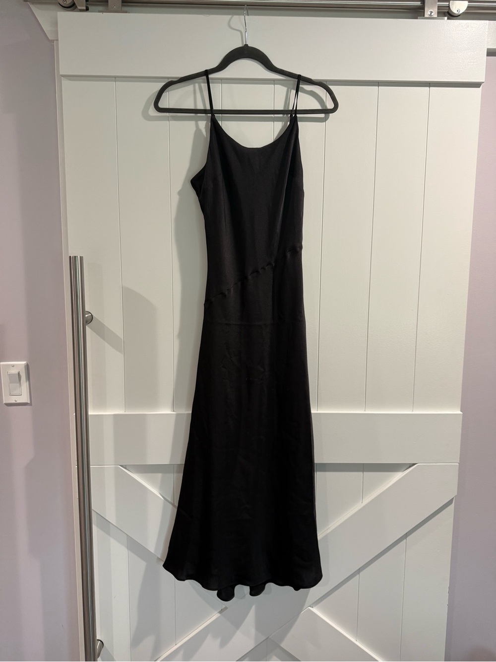 Express Black Maxi Slip Dress with Spaghetti Straps